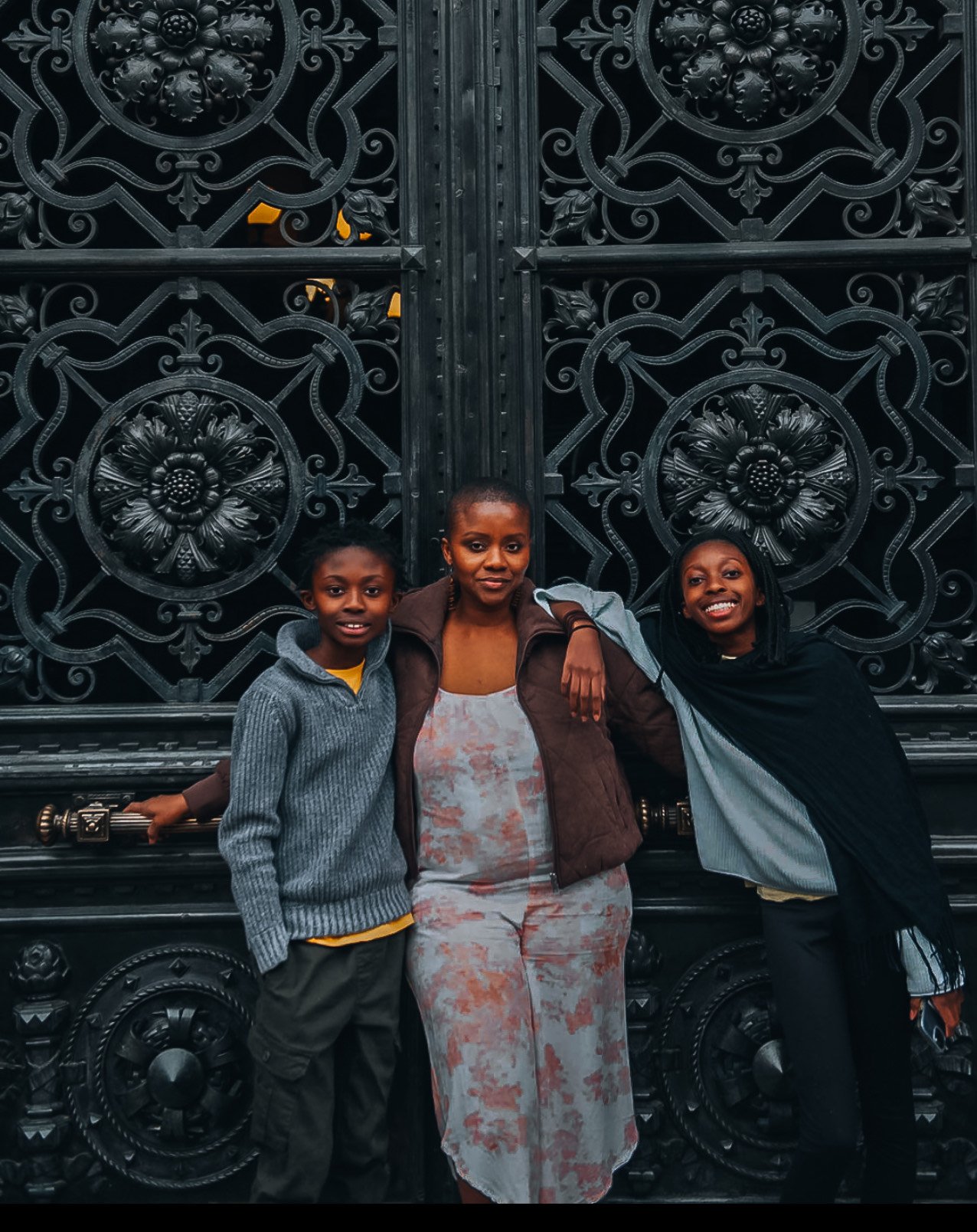 Naana Simmons with her children